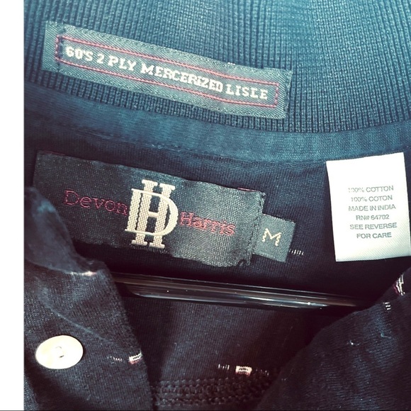 𝅺men’s Medium Devon Harris casual Black shirt 100% cotton - Picture 3 of 11